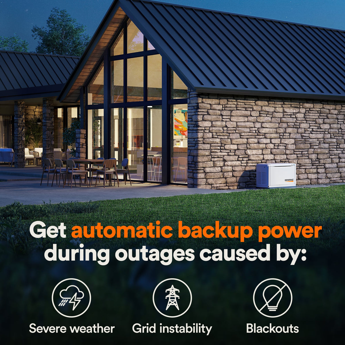 Generac 7210 Guardian 24kW Standby Generator - angle 2