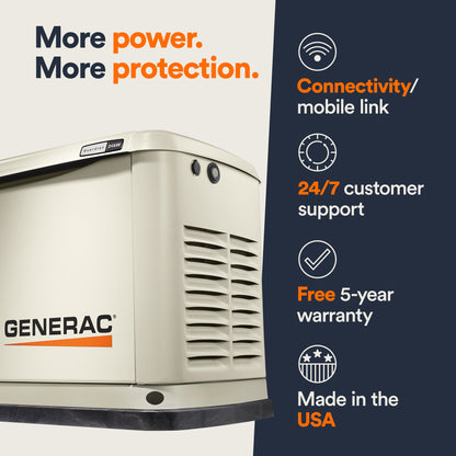 Generac 7210 Guardian 24kW Standby Generator - angle 6